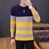 Mens Sweaters mens sweater Spring Autumn students South Korean Slim youth striped red and black two colors MXXL 220914