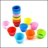 Cupcake 7Cm Sile Cupcake Mods Muffin Cases Non-Stick Heat Resistant Baking Molds Food Grade Candy Color Drop Delivery 2021 Home Garde Dh6P0