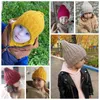 CAPS HATS Autumn Winter Crochet Baby Hat Solid Color Girls Cap Warm Sticke Kids Beanie Infant Children Hats 220914