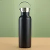 stainless steel sport water bottle with metal lid double wall keep warm drinking kettle outdoor gym cold bottles