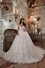 Vestidos de vestilos de ombro vintage Vestidos de noiva de renda Aplique a Ar￡bia Saudita Dubai Princesa Vestidos de noiva Tribunal da Igreja Formal Tribunal Vestidos de Novia plus size cl1131