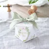 Emballage cadeau Forme de diamant européen Style forêt verte Boîtes à bonbons Faveurs de mariage Bomboniere papier merci Boîte cadeau Boîte de chocolats 50pcs 220913