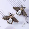 Broche d'abeille vintage r￩tro perle insectes Broches Broches Acourage ￠ revers Bijoux de mode accessoires