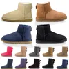 Moda Mulheres Meninas Designer Ankle Boots Top Pele De Couro Sude Inverno Neve Quente Australianos Austrálias Botas Cinza Genuíno Preto Marrom Marinho Azul Rosa Meia Joelho Bota