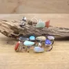 Cluster Anneaux Drop Cabochon Bague En Pierre Naturelle Obsidienne Unakite Lapis Turquoises Améthystes Redimensionnable Doigt Femmes Mode Bijoux QC4124