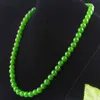 Green Jade Stone Beads 8mm Round Natural Stones Beaded Necklaces Strand Girl women Fashion Jewelry 45cm Easter Day gift F3028