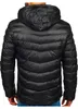 Mens Down Parka autunno e inverno piumino in cotone imbottito tinta unita insieme cappello giacca in cotone imbottito da uomo slim giacca in cotone imbottito 220914