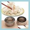 Baking Pastry Tools 3Pcs/Set Stainless Steel Mtifunction Dumpling Maker Form Wrapper Presser Molds Cooking Pastry Cutter Kitchen Too Dhgy3