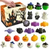 24pcs mini brinquedos mole mochi squishies halloween kawaii zumbi ghost padrão de estresse aliviar brinquedos para crianças presentes