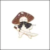 Pins broches champignon moordenaar emailpennen zwaarden en dolken zwaardgen broche rapel badge sieraden 593 h1 drop levering 2021 dhseller2 dhrls