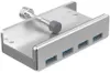 Für Clamp Hub USB 3.0 4-Port verwandelt silbernes Datenkabel aus Aluminiumlegierung