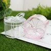 Emballage cadeau 12pcs boîte à bonbons transparente cylindrique créative avec couvercle à nœud boîte de paquet cadeau de fête de mariage pour fournitures d'anniversaire de douche de bébé 220913