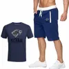 Tute da uomo 2022 Set di marca Tide Estate Uomo T-shirt Pantaloncini Cotone Comodo Tshirt manica corta Casual Set Pantalone
