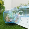 Emballage cadeau 12pcs boîte à bonbons transparente cylindrique créative avec couvercle à nœud boîte de paquet cadeau de fête de mariage pour fournitures d'anniversaire de douche de bébé 220913