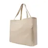 Storage Bags 4Pc/lot Cotton Linen Handbag Customized Shopping Bag Printing White Dye Shoulder Sublimation Eco-Friendly 48X38cm