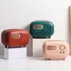 Cute Creative Radio Shaped Pumping Tissue Box Paper Holder Napkins Case Home Small Items Organizer Desktop Decoration Boxes