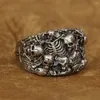 Cluster Rings Linsion Cupronickel Skulls Grave Ring Mens Biker Rock Punk Jewelry CP257 US Storlek 7-15