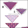 Hundkläder Dog Bandana American Independence Day husdjurstillbehör Små medium stor kattbandanas halsduk levererar 4: e jy drop leverans dho4l