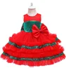 Mädchen 2022 Neue Kinder Weihnachtskleider für kleine Mädchen Prinzessin Flauschy Layered Tulle Kostüm Kleinkind Kids Halloween Kleidung 0-5 Jahre 0913