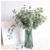 Faux Floral Verdure Feuilles Artificielles Vertes Grandes Feuilles D'eucalyptus Plantes Matériel Mural Décoratif Fausses Plantes Pour La Maison Boutique Garden Party Décor 66 Cm J220906