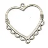 Smyckesfynd rampärlor för pärlor armband legering halsband hantverk gör diy vintage silver platt tekanna öppen metall mode 23x19mm 100 st