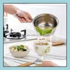 Other Kitchen Tools Sile Anti-Spill Drain Pans Round Rim Deflector Liquid Funnel Soup Diversion Mouth Cooking Tools Kitchen Accessori Dhqbf