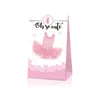 Papel de regalo X12 Ballerina Girl Party Bolsa de regalo de papel con X18 Pegatinas 150G Calidad Ambiental Papel Kraft Bolsa de comida Papel de regalo Embalaje 220913