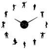 Wandklokken bodybuilding grote doe -het -zelf klok motivatie training sport fitness gym decoratief hangende grote horloge bodybuilders cadeau