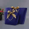 Confezione regalo 10 pezzi Bomboniera Fiocco Sacchetto regalo Sacchetti di carta fai-da-te riciclabili per vestiti Matrimonio Festa di compleanno con decorazioni per celebrazioni con manico 220913