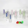 Bongos de água de água grande de água alta de 18 mm Plíticas de óleo de reciclagem Dab Bubbler Triple Honeycomb PERC Fumando tubos de vidro tigela apanhador de cinzas 18,8 mm