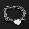 s925 Argent Amour Pendentif Collier Coeur Perle Bracelet Designer Femmes Bijoux Cadeau