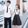 Clothing Sets Tennager School Uniform Girls Students Wear Adolescent Sweet Clothes Plus Size Navy Straps Teenager D-0566