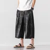 Men's Pants Causal Baggy Chinese Style Draped Harem s Traditional Wide Leg Male Calf-Length M-5XL 220914