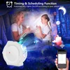 Night Lights Smart Life aplikacja Wi -Fi Starry Sky Projector Galaxy Stars Moon Ocean Voice Control LED Lamp Lampa LED LAMPA DREG