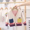 Pullover 2022 Spring Autumn Children Cartoon Cardigan Sweater Boys Clothes Kids Cute Children's Coats Outerwear Jackets Clothing Fashion 0913