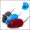 Giocattoli per gatti Creativo Divertente Realistico Pelliccia Topo Pet Cat Toys Mini Giocare per animali Squeaker Gatti Gattini Cani Giocattolo interattivo Drop Deliv Dhwhk