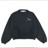 Hoodies 2022 Rhude Cut Stitching Brodery Vintage Crew Neck Pullover Black S-XL