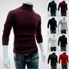 Mens Sweaters Automne hiver hommes pull hommes col roulé couleur unie pulls hommes vêtements Slim Fit mâle chandails tricotés pull homme MY277 220914