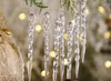 20pcs 13 سم محاكاة عيد الميلاد الجليد شجرة عيد الميلاد معلقة زخرفة وهمية Icicle الشتاء الحزب لوازم الزخارف عيد الميلاد