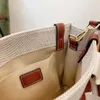 2022 Womens Shopper Fashion Uses Fashes Pags Handbag Nylon Hobo Linen Beach Beach Pags Luxury Designer Travel Crossbody Counter Bag Partes with Woody Ribbon