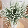 Faux Floral Greenery Artificial White Berries Plastic Flowers Fake Decoration Outdoor Decoração de Natal Decoração de Casamento Decoração Decoração Artificial J220906