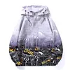 Herenjacks gradient jacket mannen lente brief graffiti mode casual jassen heren heren buiten bovenkleding windjager groot formaat 8xl