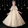 New Flower Girl Dress Princess Sweet Evening Dress Ruffled Tutu Skirt for Girls