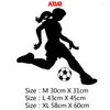 Adesivi Murali Design SoccerGirl Adesivo in Pvc Removibile per Cameretta Poster Murale