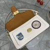 evening bag Brand newest Japanese-style badge design single shoulder bag letters genuine leather handbags luxury Axillary package cartoon cu