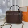 Borse di lusso Borse firmate Borse a tracolla da donna Custodia cosmetica vintage Borsa da pranzo Semplice rossetto in polvere Scatola portatile