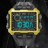 손목 시계 Synoke Digital Watch 수영 50m 방수 LED 시계 타이밍 주간 알람 시계 686 남성 스포츠 renogio