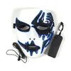 هالوين مخيف LED Party Mask Neon Light Costume Mask El Wire Face Glow Maske Festival Carnival Mask Decoration Halloween