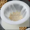 コランダースストレーナー再利用可能なナイロンスーパーファインコーランメッシュシーブストレーナーハンドルのハンドルジュースティー豆乳コーヒーフィルターDRO DHDY0
