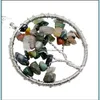 Pendentif Colliers Pierre Naturelle Gravier Forme Ronde Pierre Précieuse Bijoux Puce Perles Cristal Semi Précieux Porte-clés Pendentifs Nec Jewelshops Dhosy